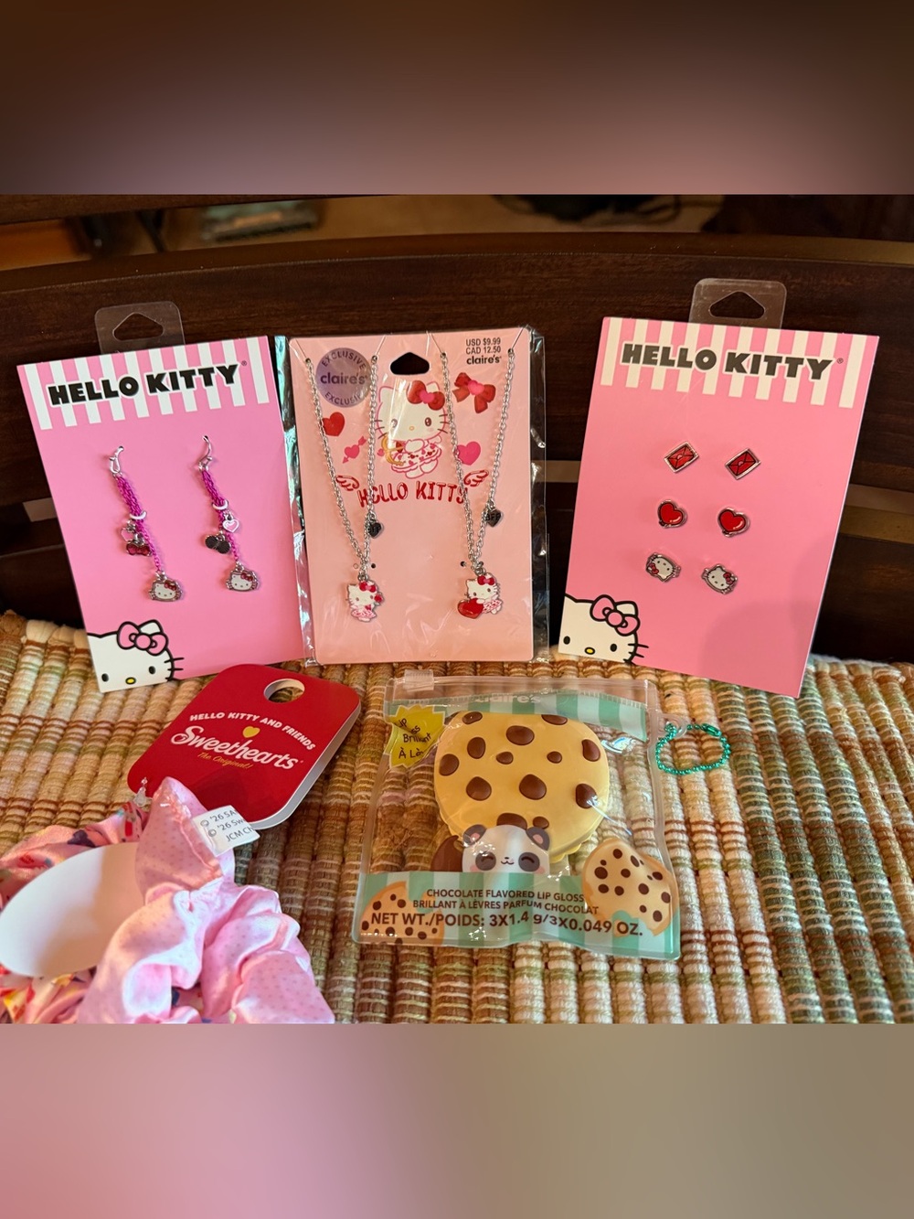 Hello Kitty Pink Jewelry Set for Kids - Earrings & Necklace & More